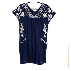 Comfy boho embroidered dress by Lucky Brand.